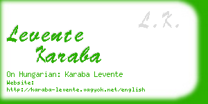 levente karaba business card